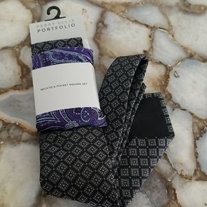 PERRY ELLIS PORTFOLIO tie & pocket square set
